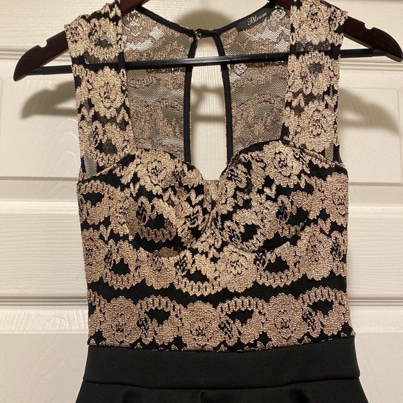 Cute black & gold dress - Picture 2 of 4